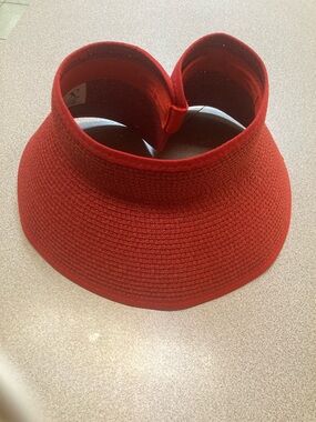 OP Red Women's Visor Sun Hat